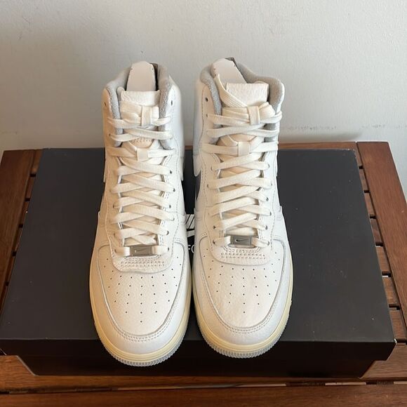 Nike Air Force 1 High Sculpt White Silver US Women 9/UK 6.5/EU 40.5(DC3590-101) - Picture 5 of 12